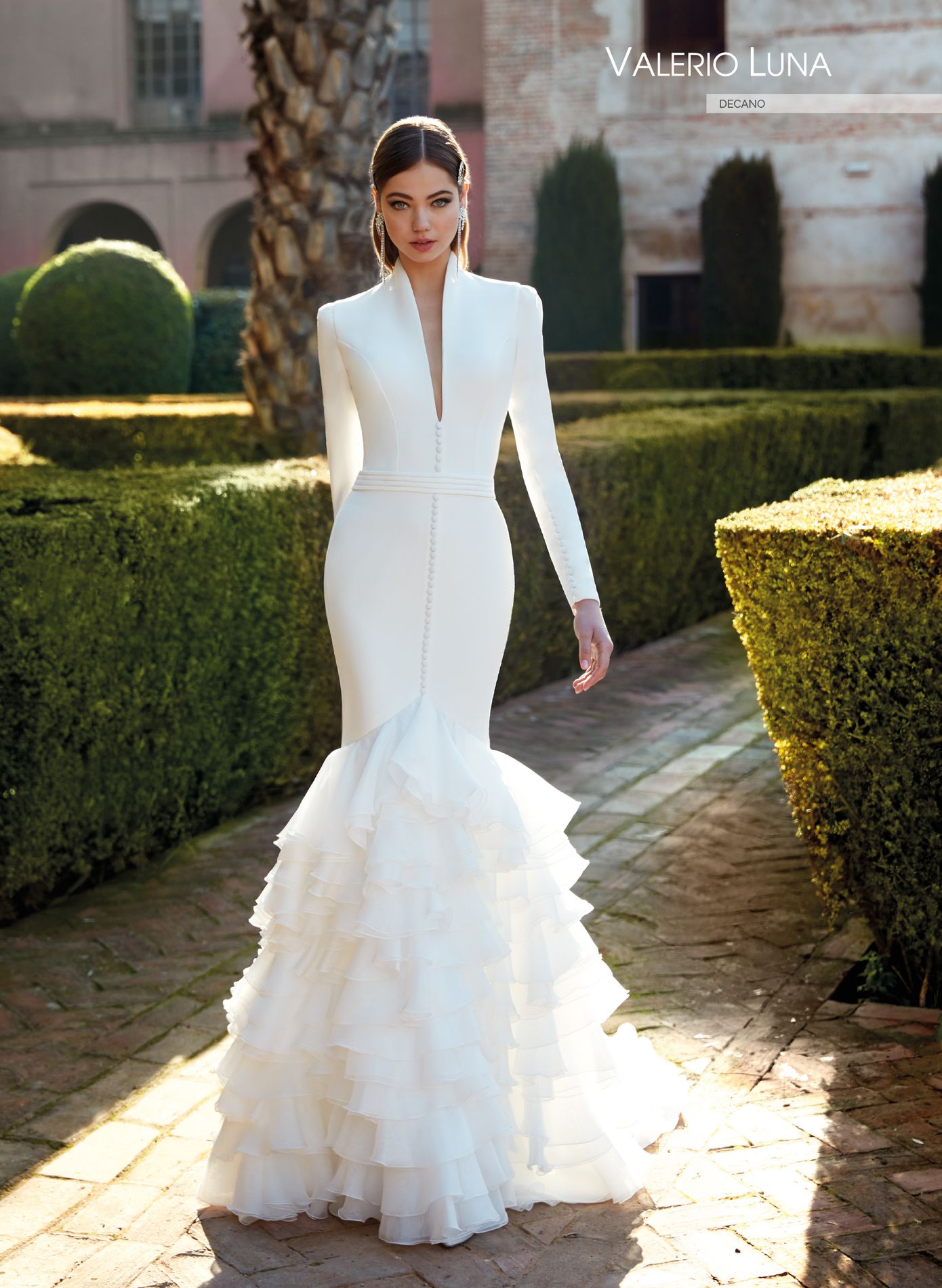 vestido novia volantes